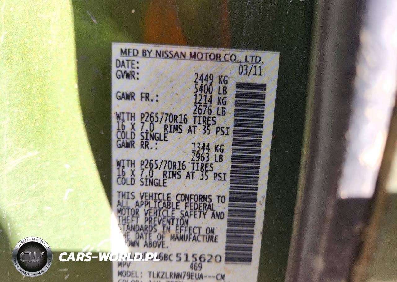 2011 Nissan Xterra X VIN:5N1AN0NW6BC515620 - 12