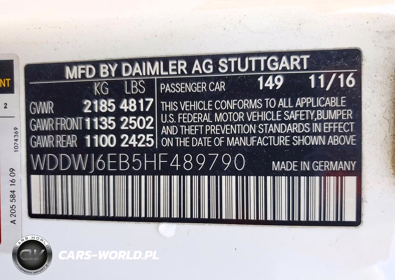 2017 Mercedes-Benz C 43 4Matic Amg VIN:WDDWJ6EB5HF489790 - 12