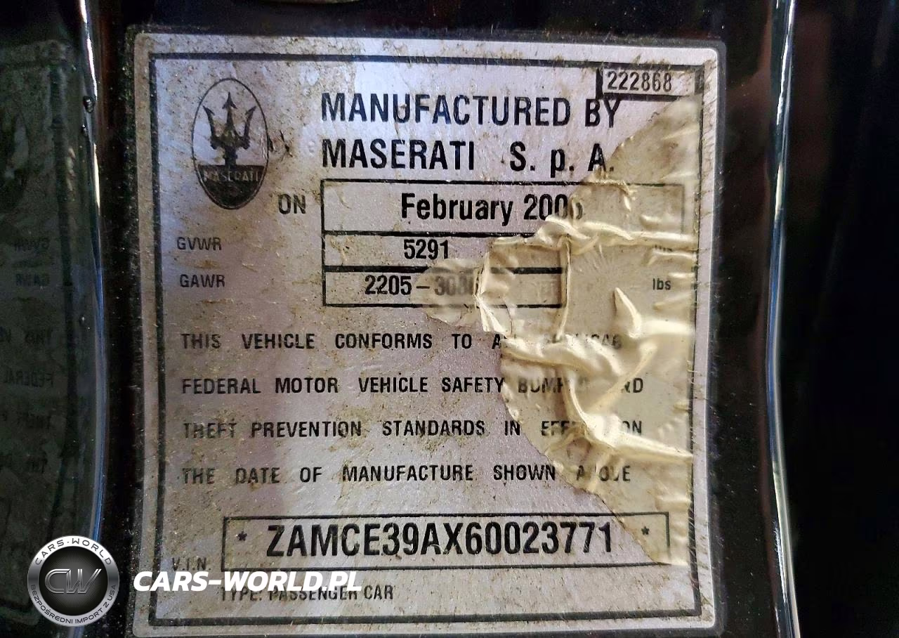 2006 Maserati Quattroporte M139 VIN:ZAMCE39AX60023771 - 12