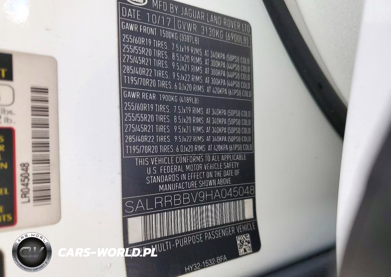2017 Land Rover Discovery Hse VIN:SALRRBBV9HA045048 - 13