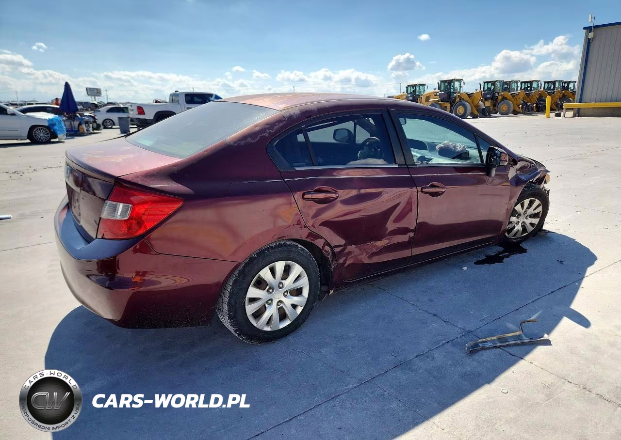 2012 Honda Civic Lx VIN:2HGFB2F54CH584276 - 3