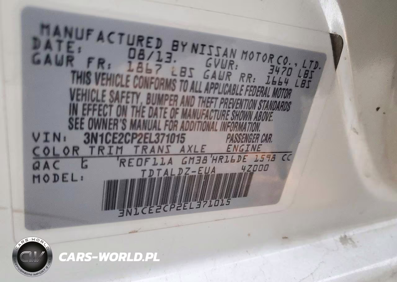 2014 Nissan Versa Note S VIN:3N1CE2CP2EL371015 - 13