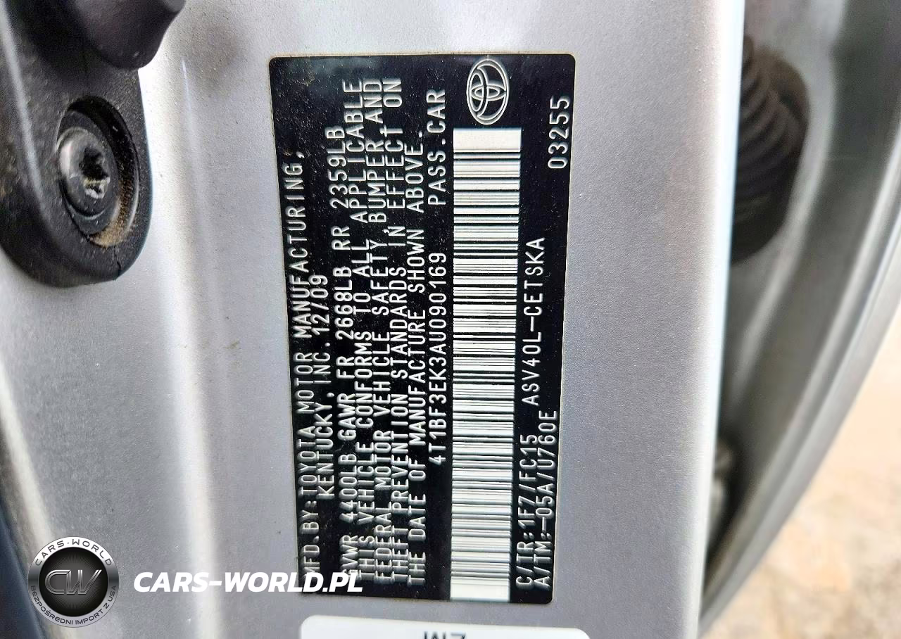 2010 Toyota Camry Se VIN:4T1BF3EK3AU090169 - 12