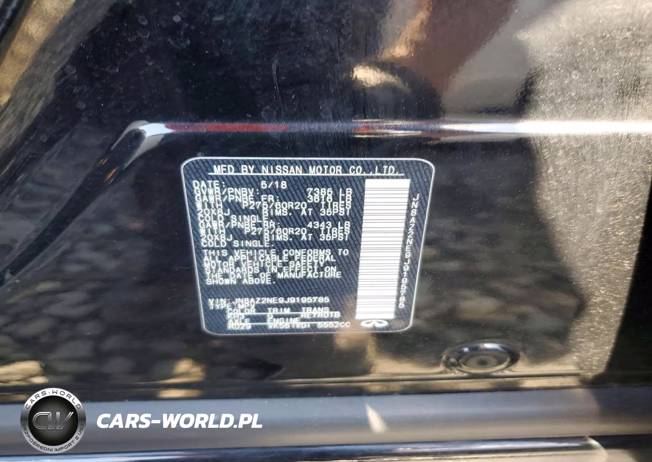 2018 Infiniti Qx80 Base VIN:JN8AZ2NE9J9195785 - 13
