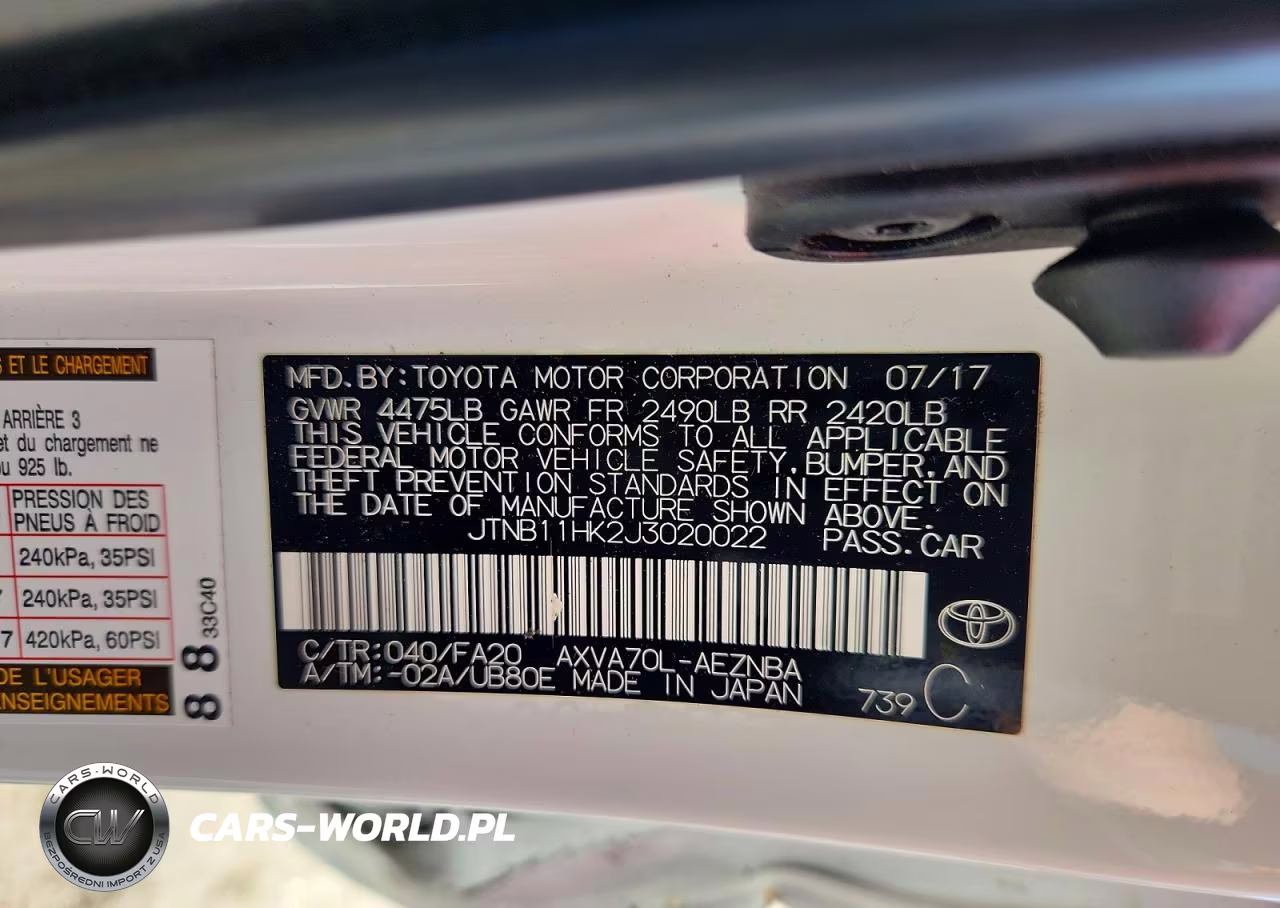 2018 Toyota Camry Le VIN:JTNB11HK2J3020022 - 12