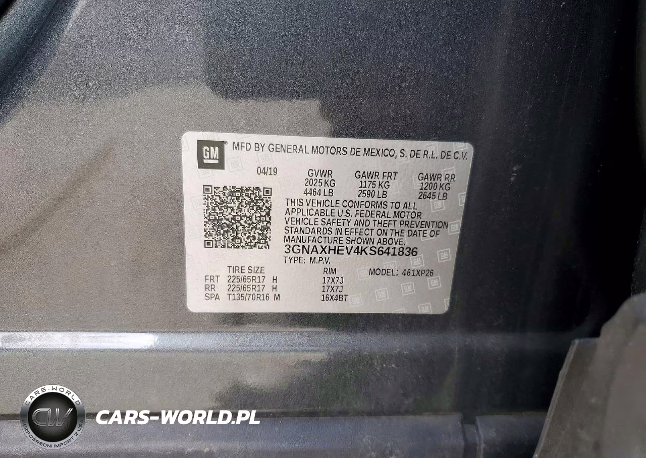 2019 Chevrolet Equinox Ls VIN:3GNAXHEV4KS641836 - 13