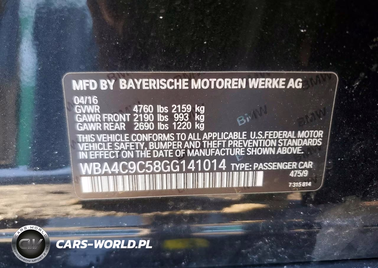 2016 BMW 428 Xi Gran Coupe Sulev VIN:WBA4C9C58GG141014 - 12