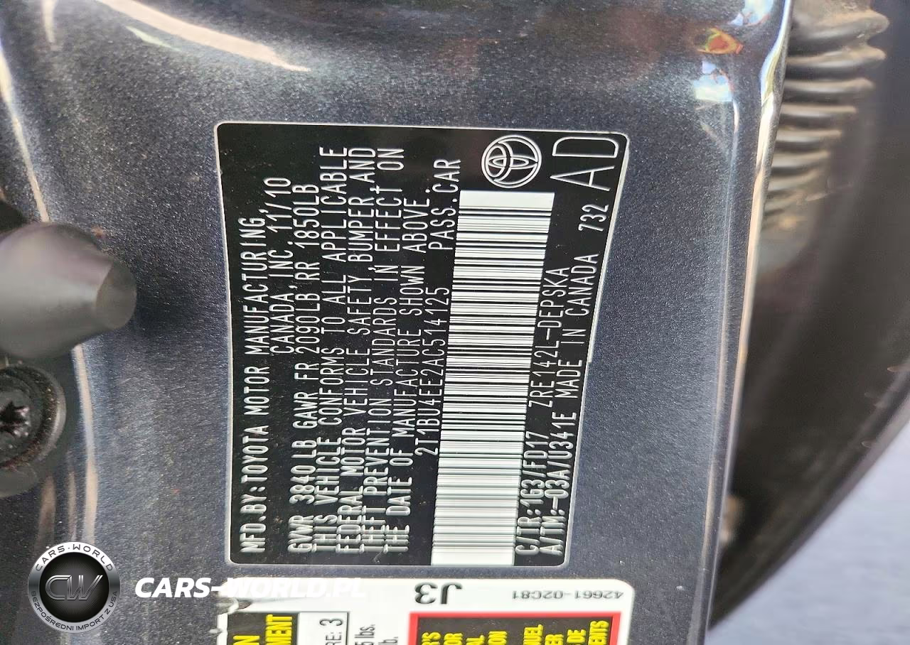 2010 Toyota Corolla S VIN:2T1BU4EE2AC514125 - 12