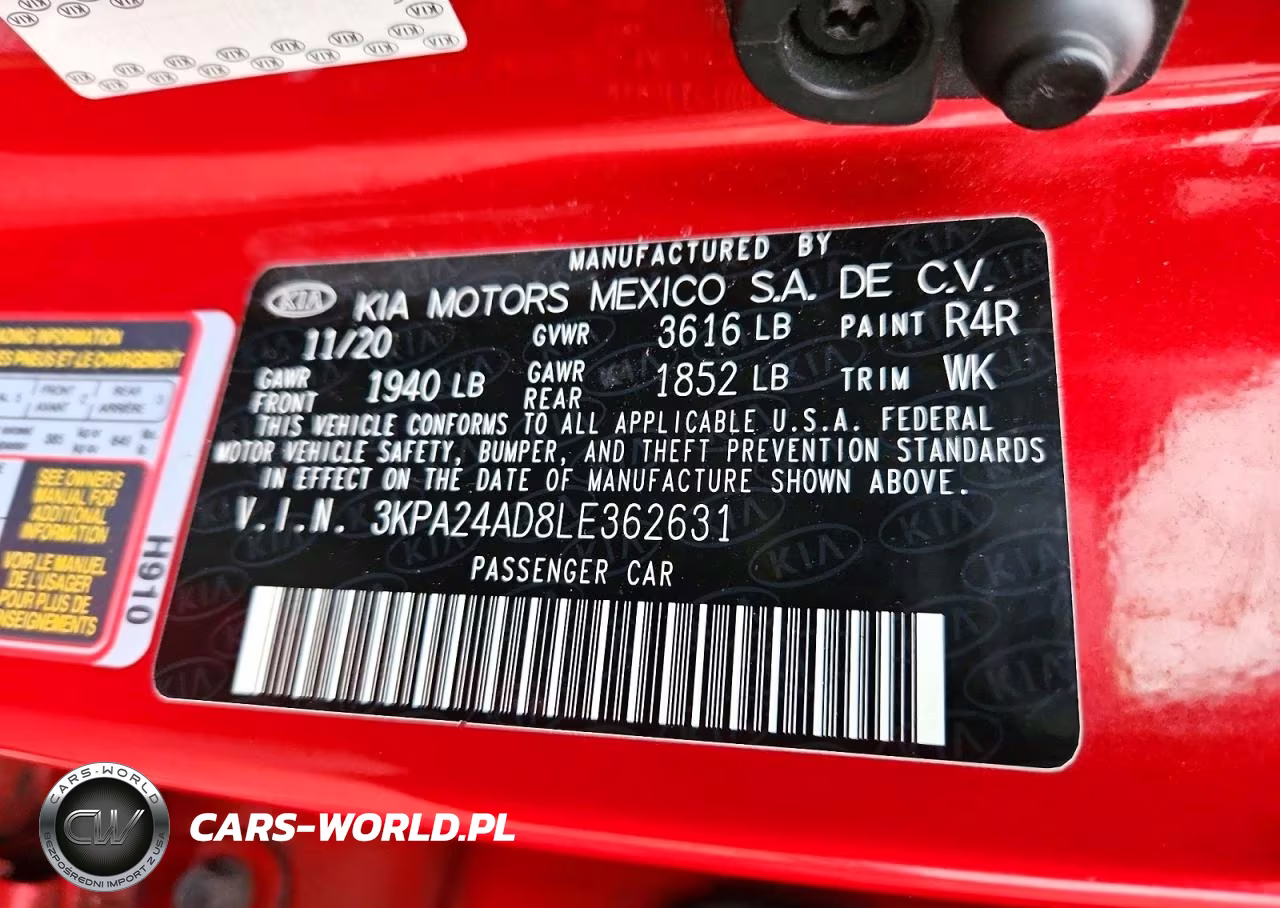 2020 Kia Rio S VIN:3KPA24AD8LE362631 - 12