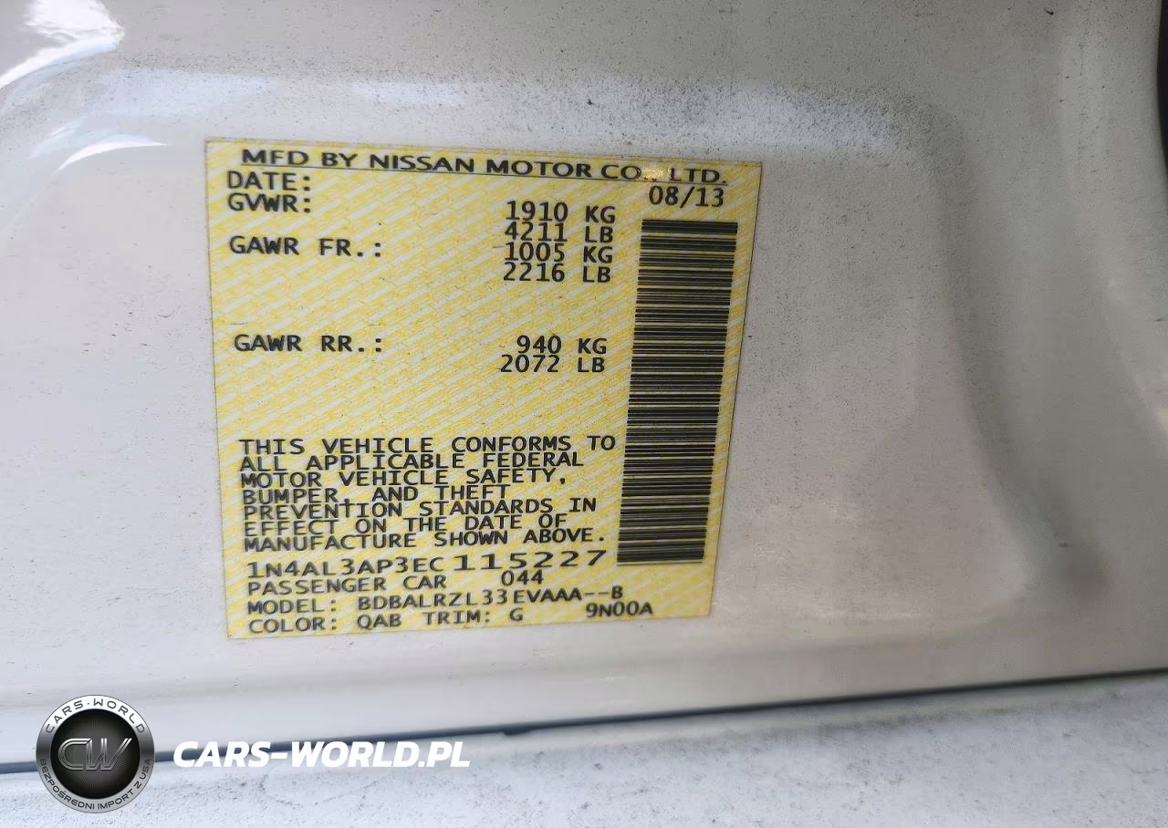 2014 Nissan Altima 2.5 S VIN:1N4AL3AP3EC115227 - 12