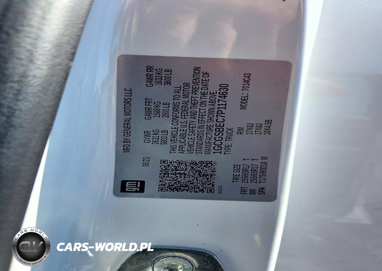 2023 CHEVROLET COLORADO VIN:1GCGSBEC7P1174630 - 12