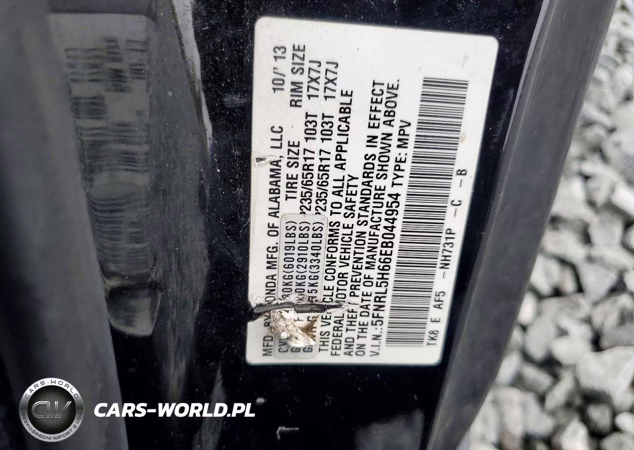 2014 Honda Odyssey Exl VIN:5FNRL5H66EB044954 - 13