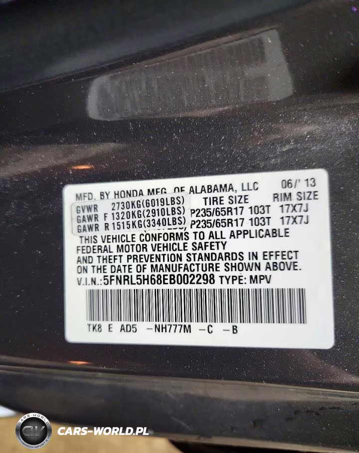 2014 Honda Odyssey Exl VIN:5FNRL5H68EB002298 - 13