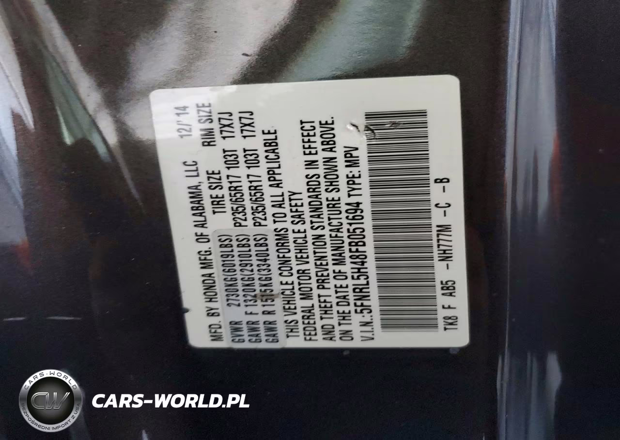 2015 Honda Odyssey Ex VIN:5FNRL5H48FB051694 - 13