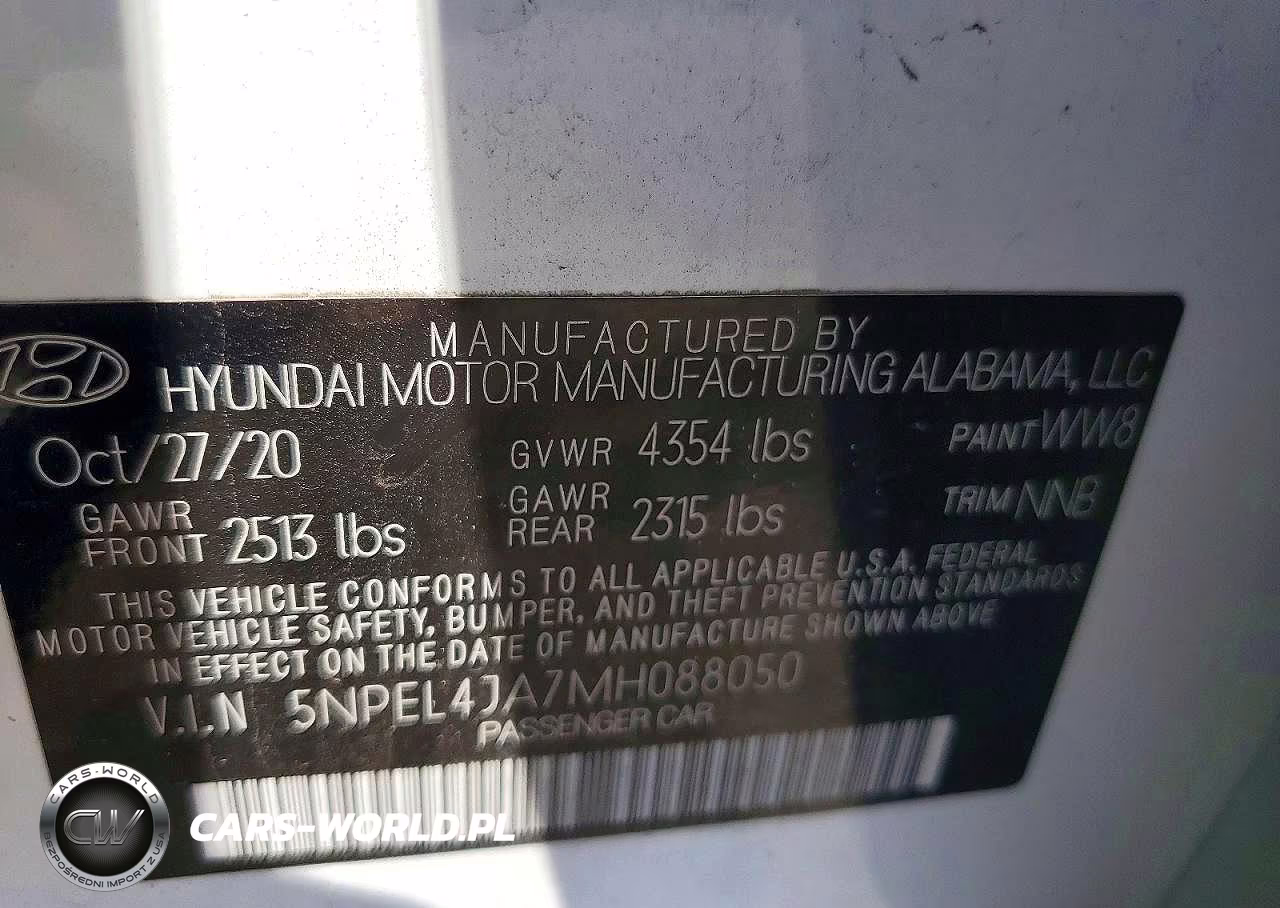 2021 Hyundai Sonata Sel VIN:5NPEL4JA7MH088050 - 12