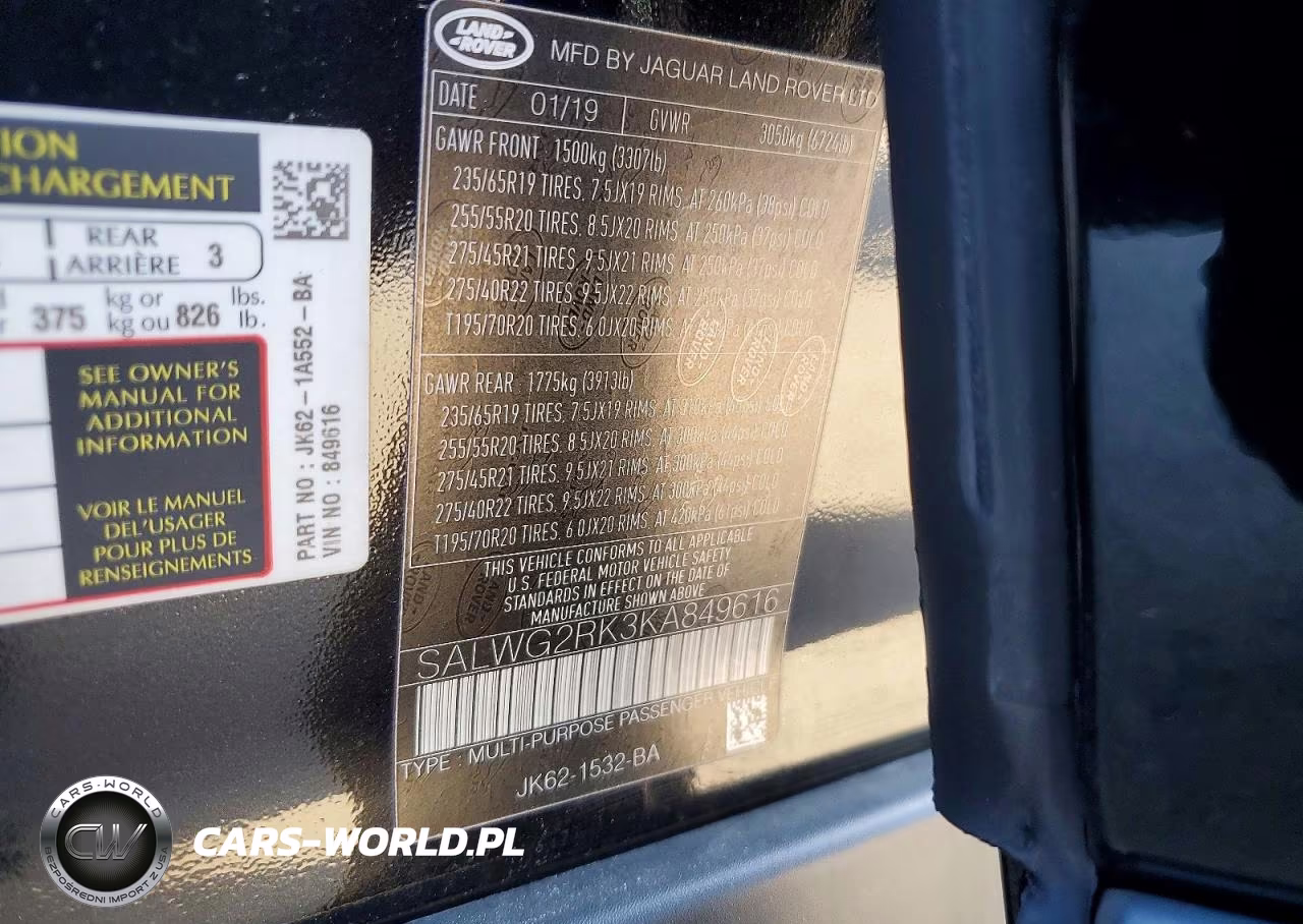 2019 Land Rover Range Rover Sport Se VIN:SALWG2RK3KA849616 - 13