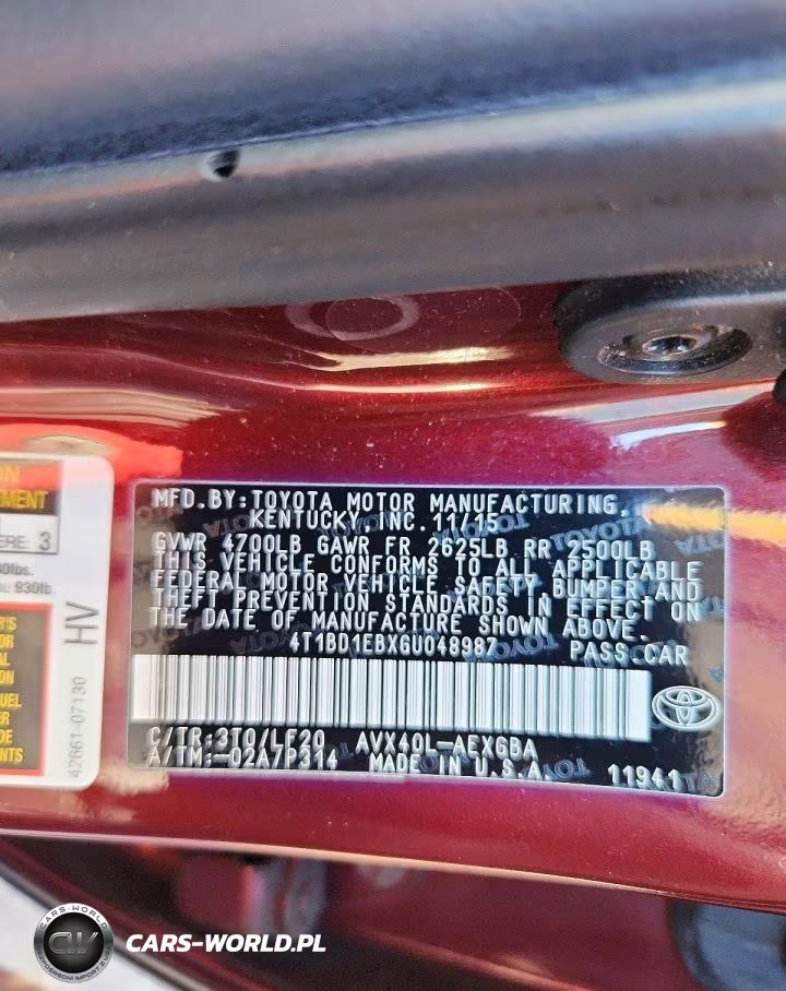 2016 Toyota Avalon Hybrid Xle Plus VIN:4T1BD1EBXGU048987 - 12