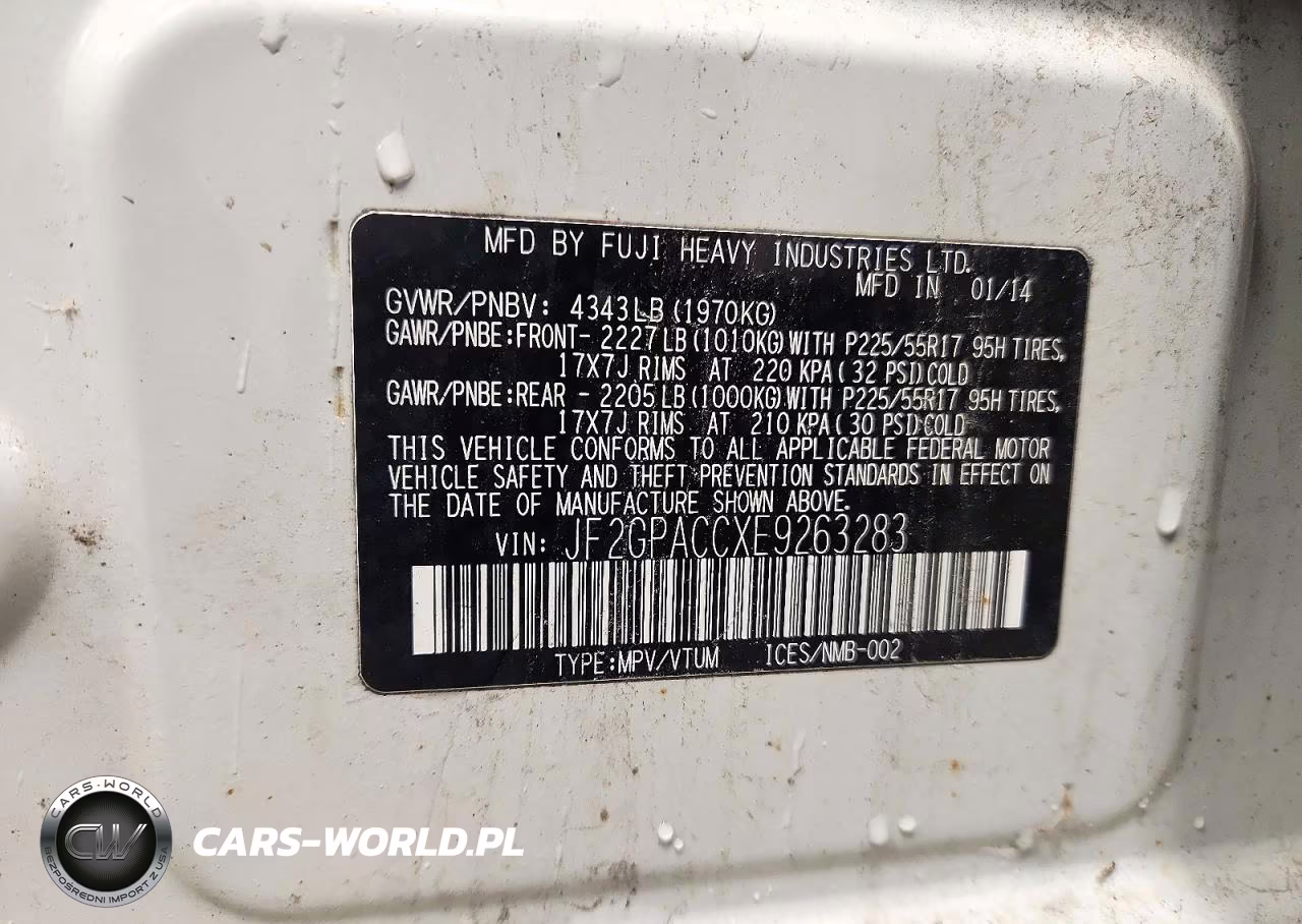 2014 Subaru Xv Crosstrek 2.0 Premium VIN:JF2GPACCXE9263283 - 12
