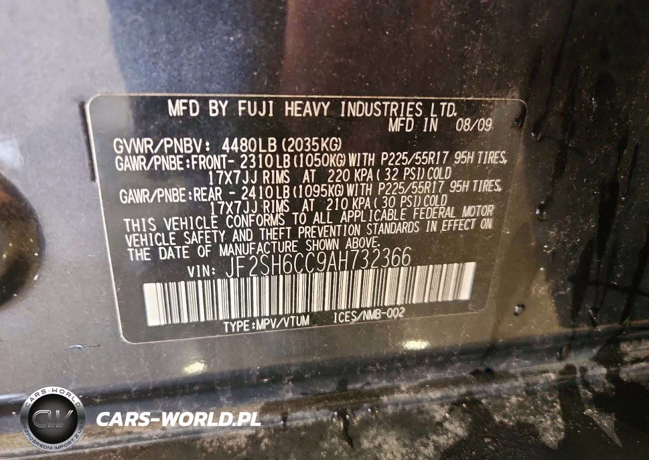 2010 Subaru Forester 2.5X Premium VIN:JF2SH6CC9AH732366 - 13
