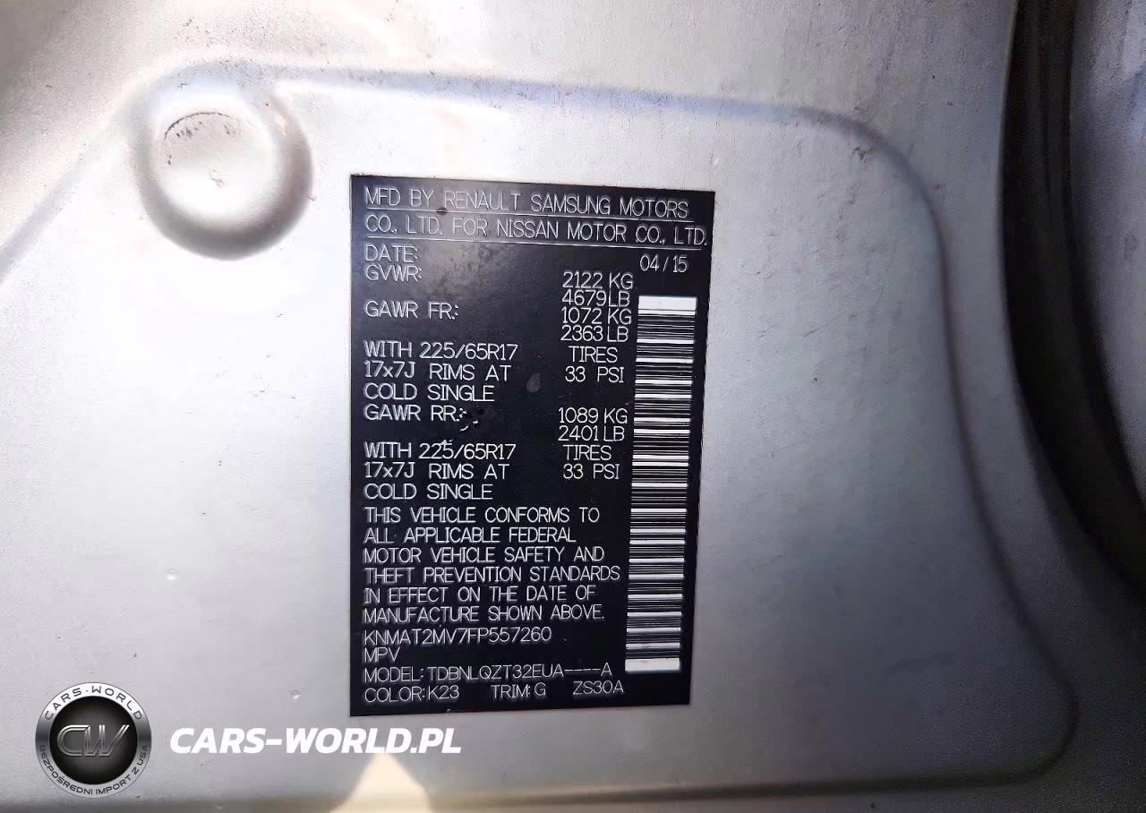 2015 Nissan Rogue Sv VIN:KNMAT2MV7FP557260 - 13