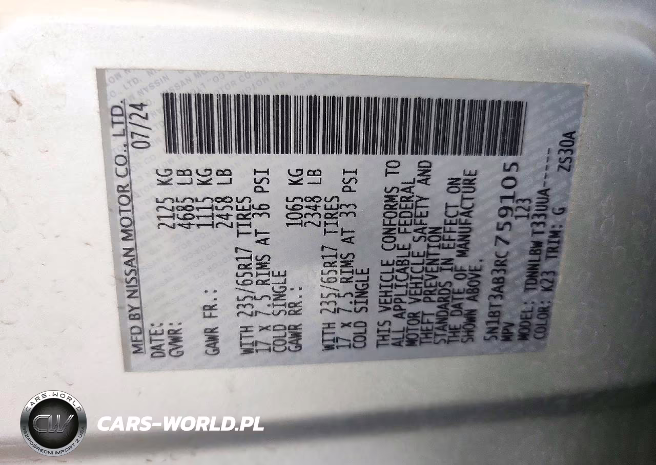 2024 Nissan Rogue S VIN:5N1BT3AB3RC759105 - 13