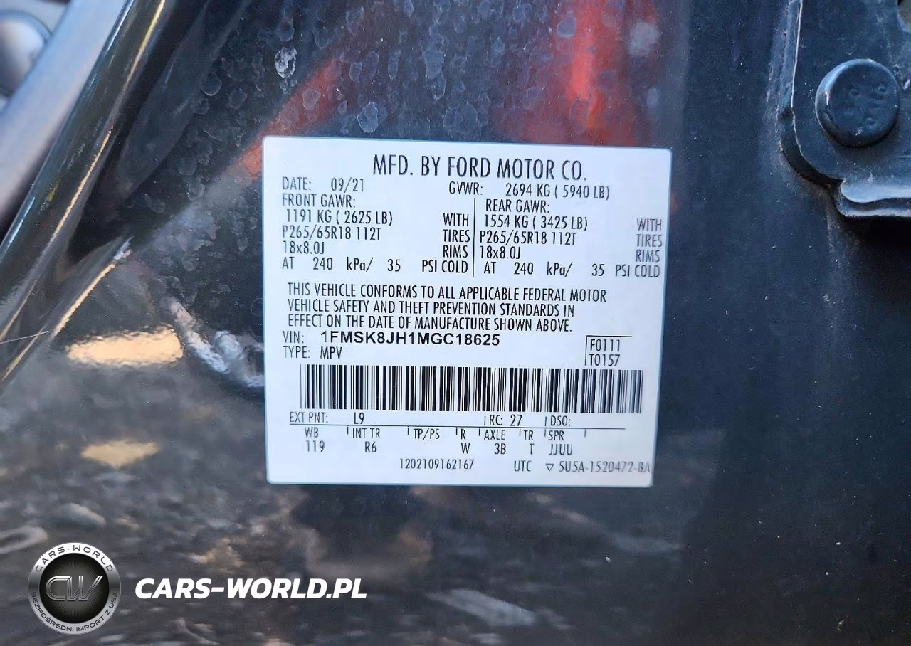2021 Ford Explorer Timberline VIN:1FMSK8JH1MGC18625 - 14