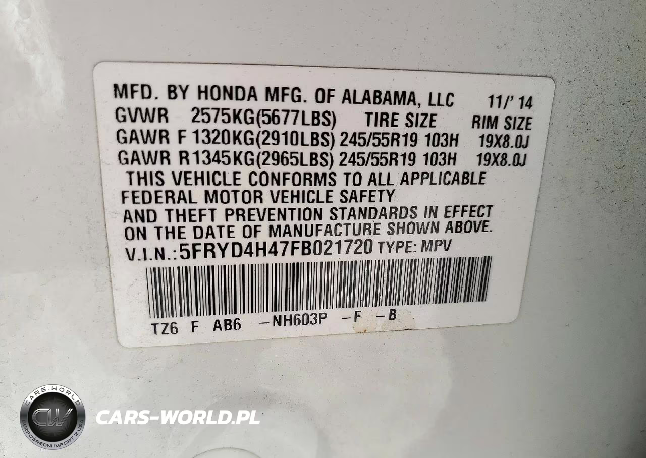 2015 Acura Mdx Technology VIN:5FRYD4H47FB021720 - 13