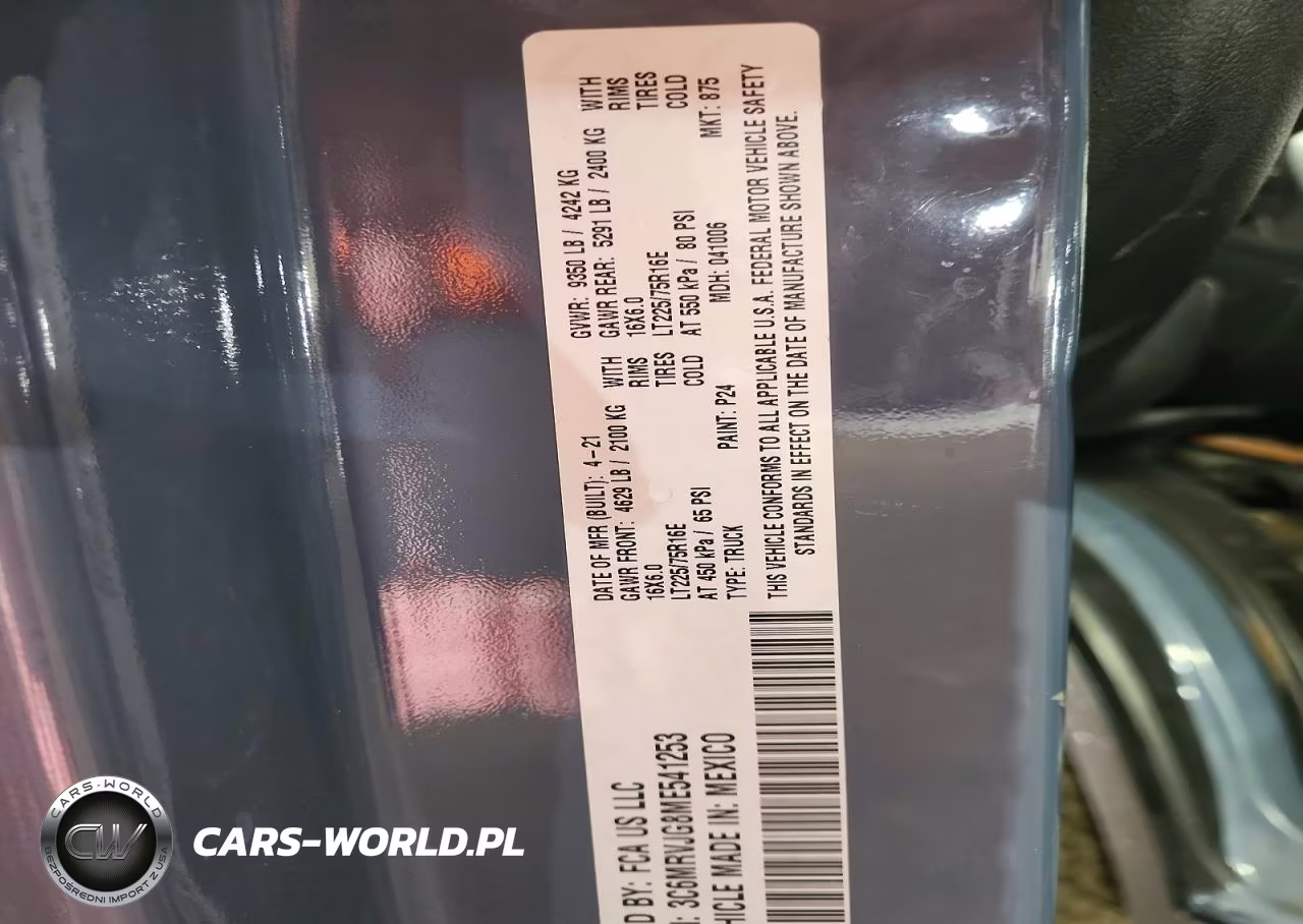 2021 Ram Promaster 3500 Delivery Van VIN:3C6MRVJG8ME541253 - 13