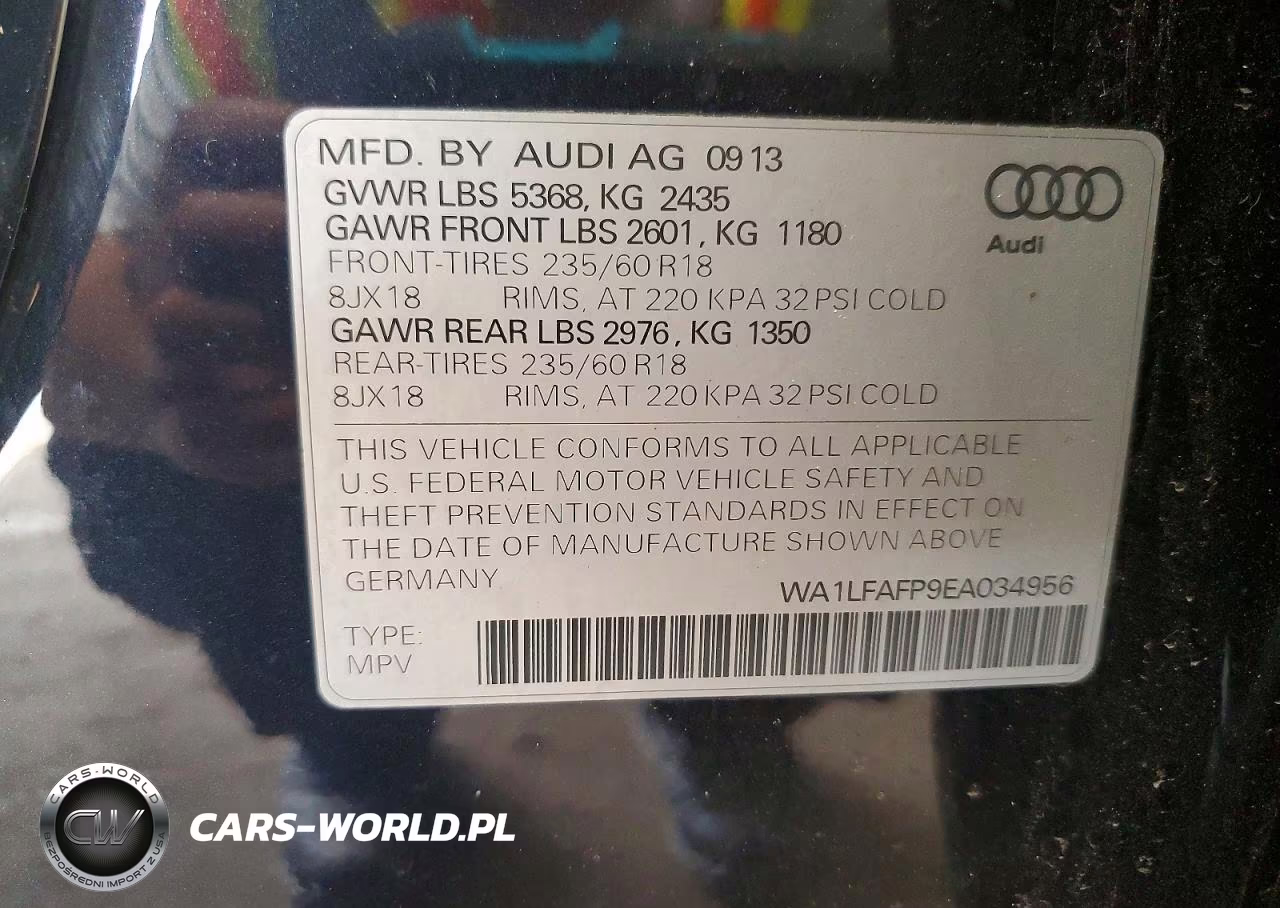 2014 Audi Q5 Premium Plus VIN:WA1LFAFP9EA034956 - 13