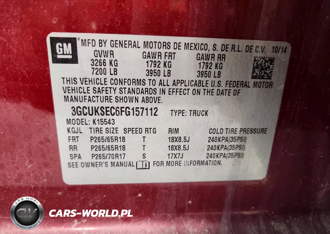 2015 Chevrolet Silverado K1500 Ltz VIN:3GCUKSEC6FG157112 - 12