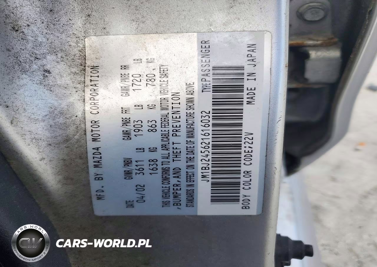 2002 Mazda Protege Pr5 VIN:JM1BJ245621616032 - 12