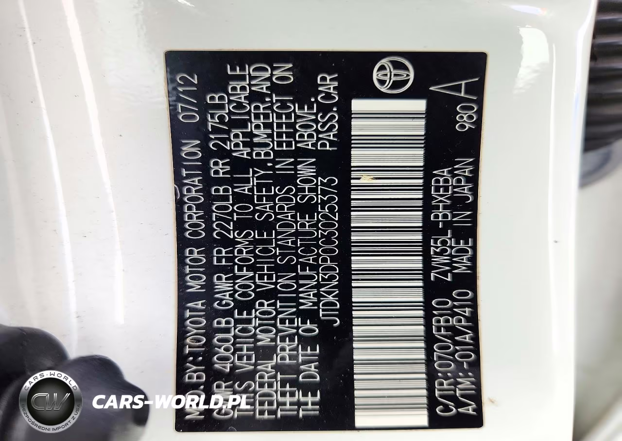 2012 Toyota Prius Plug-In Hybrid Base VIN:JTDKN3DP0C3025373 - 13