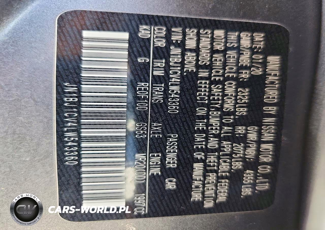 2020 Nissan Rogue Sport Sv VIN:JN1BJ1CV4LW543360 - 14