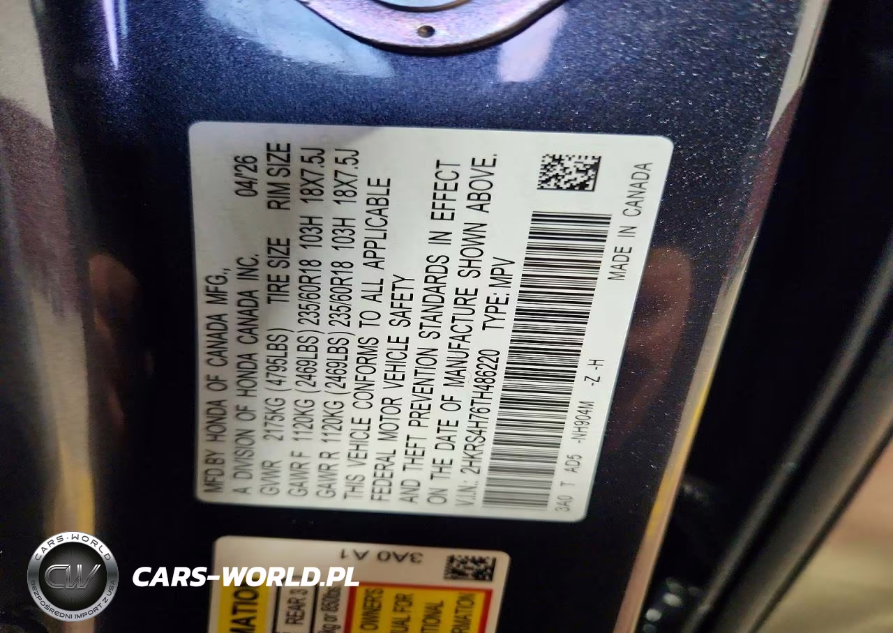 2026 Honda Cr-V Exl VIN:2HKRS4H76TH486220 - 13