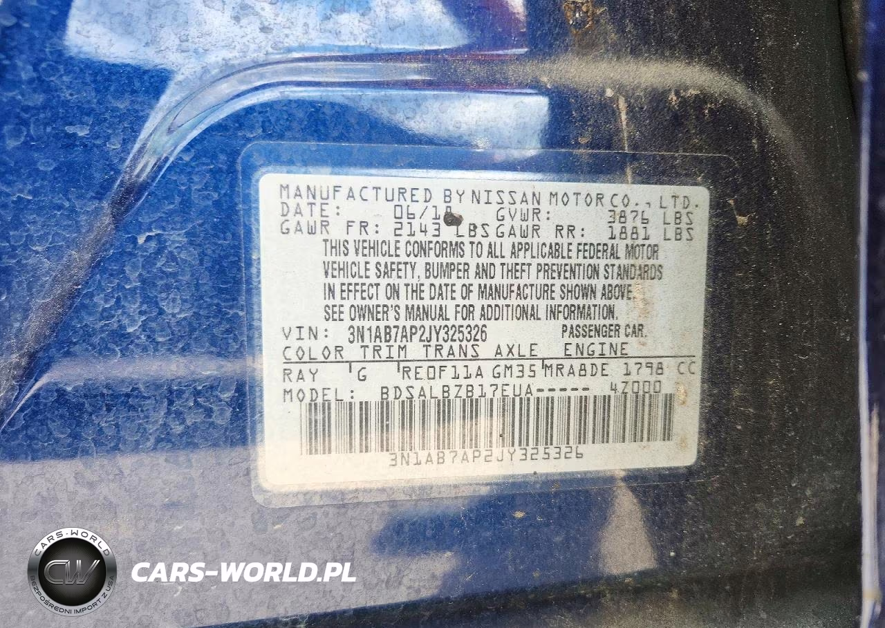 2018 Nissan Sentra S VIN:3N1AB7AP2JY325326 - 12