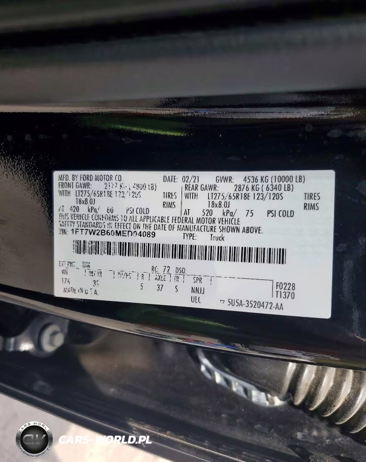 2021 Ford F-250 Xlt VIN:1FT7W2B60MED04089 - 12