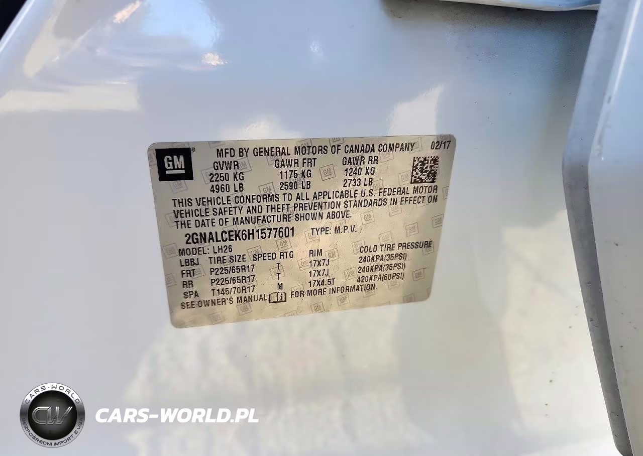 2017 Chevrolet Equinox Lt VIN:2GNALCEK6H1577601 - 13