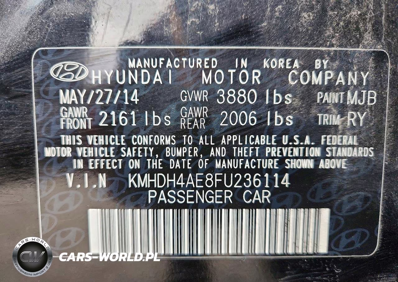 2015 Hyundai Elantra Se VIN:KMHDH4AE8FU236114 - 12