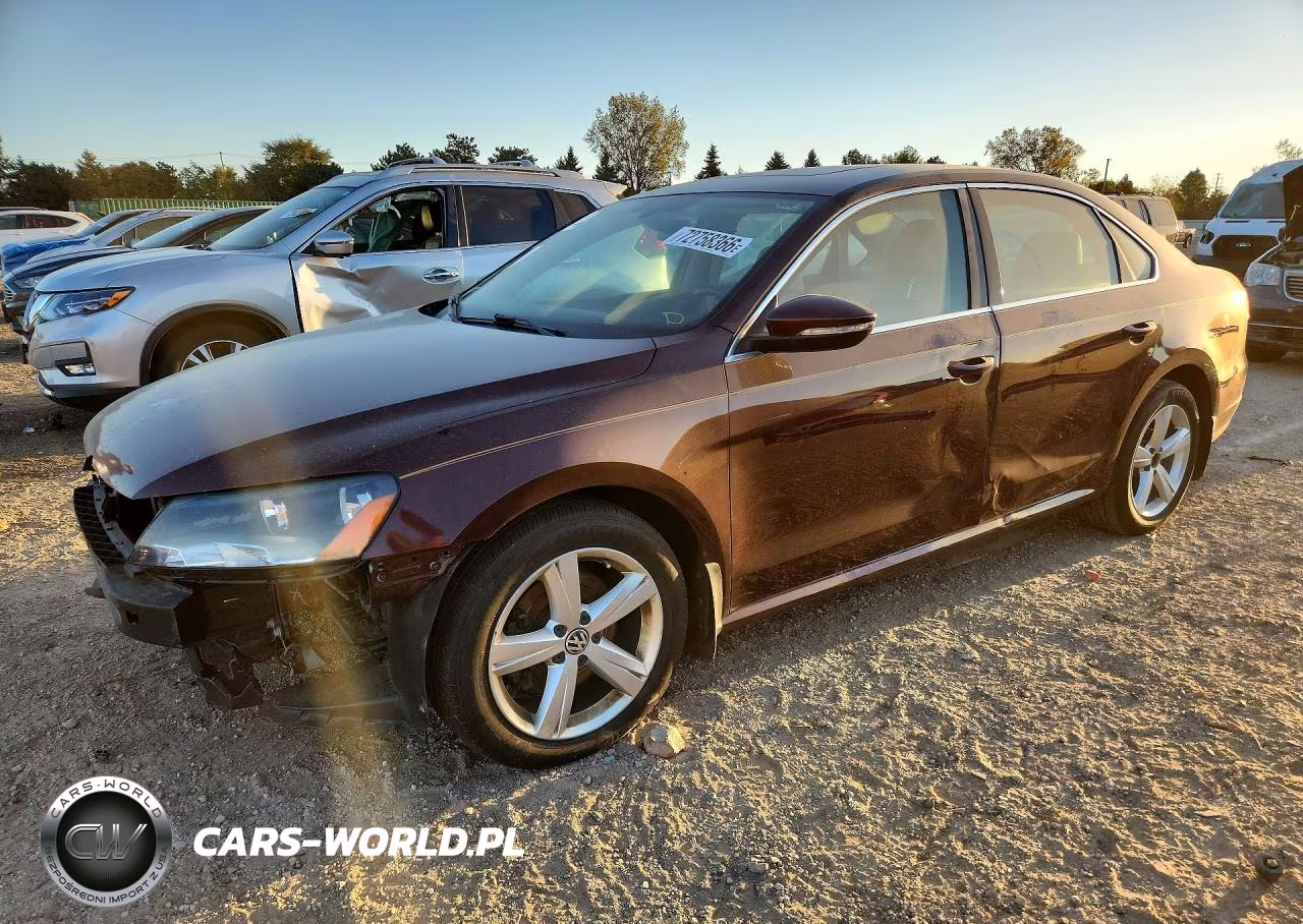 2012 Volkswagen Passat Se VIN:1VWBP7A35CC097430 - 1