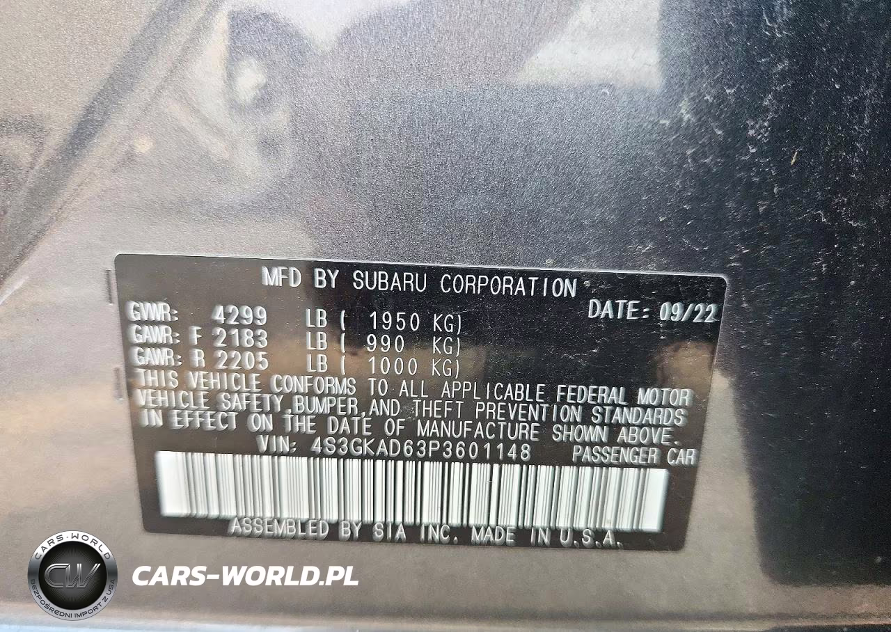 2023 Subaru Impreza Premium VIN:4S3GKAD63P3601148 - 12