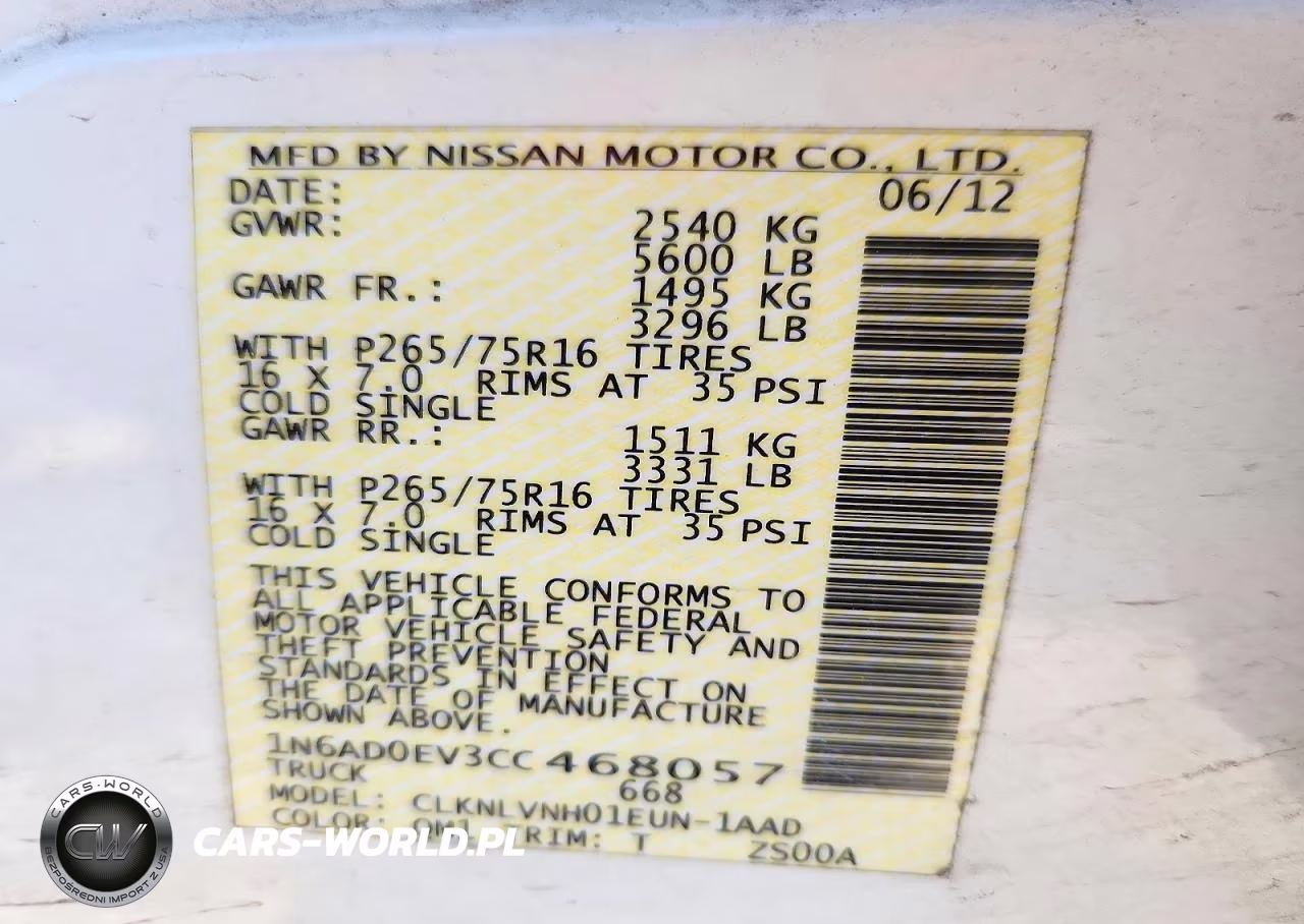 2012 NISSAN FRONTIER S VIN:1N6AD0EV3CC468057 - 12