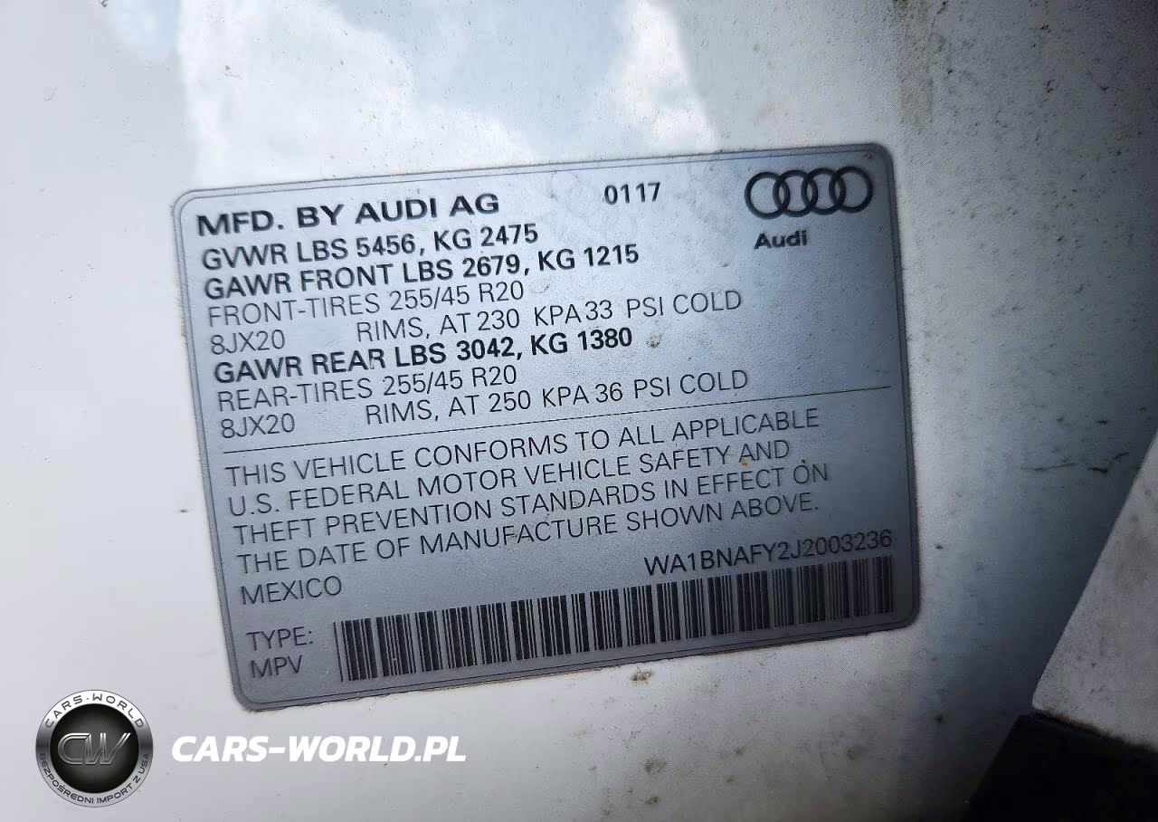 2018 Audi Q5 Premium Plus VIN:WA1BNAFY2J2003236 - 13