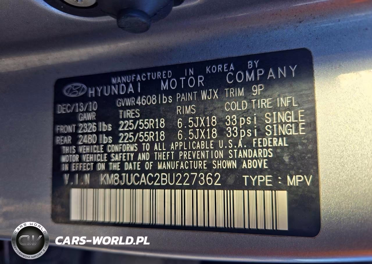 2011 Hyundai Tucson Limited VIN:KM8JUCAC2BU227362 - 13