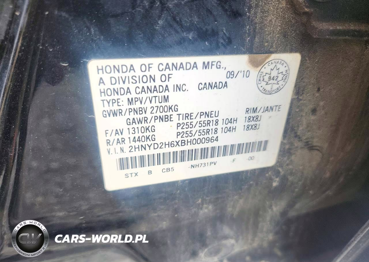 2011 Acura Mdx Technology VIN:2HNYD2H6XBH000964 - 13