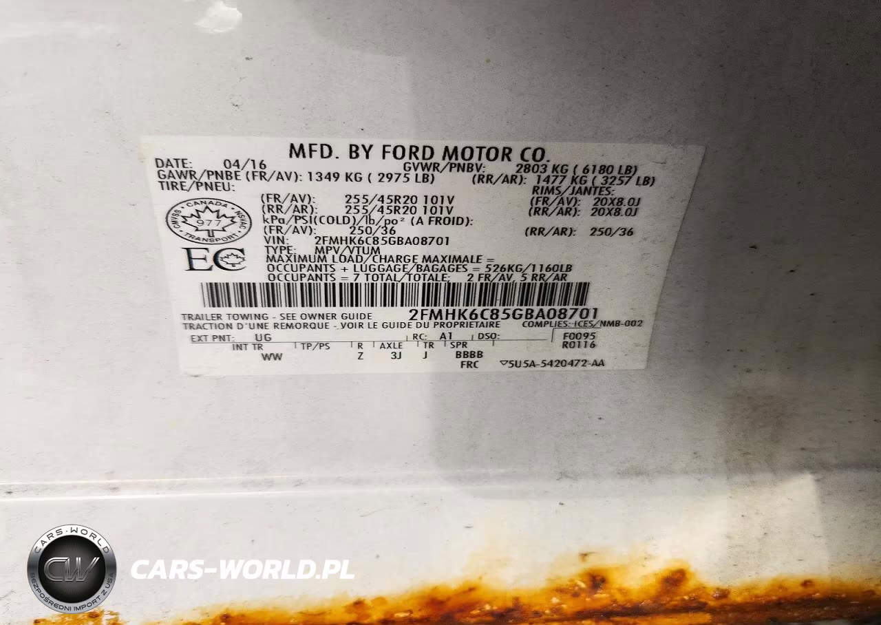 2016 Ford Flex Sel VIN:2FMHK6C85GBA08701 - 13
