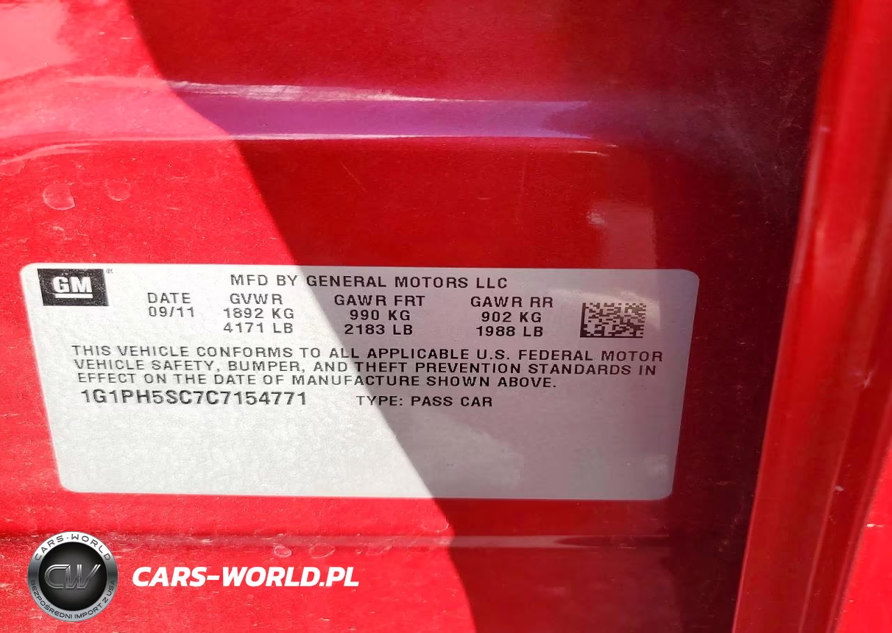 2012 Chevrolet Cruze Ltz VIN:1G1PH5SC7C7154771 - 12