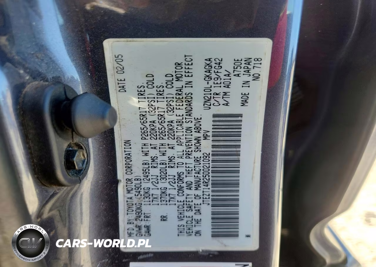 2005 Toyota 4Runner Sr5 VIN:JTEZT14R250021092 - 13