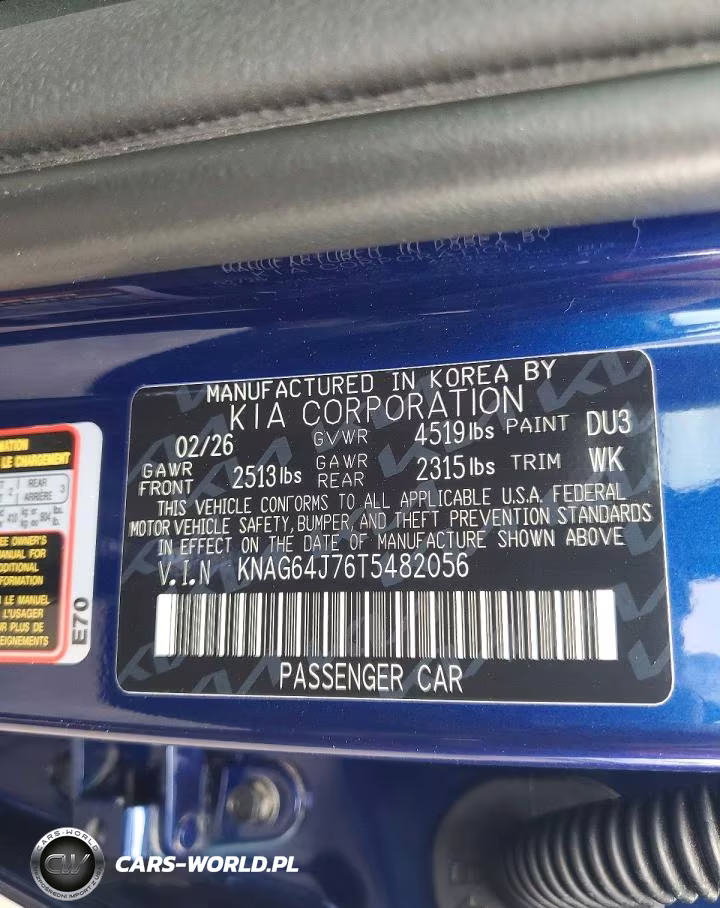 2026 Kia K5 Gt Line VIN:KNAG64J76T5482056 - 12