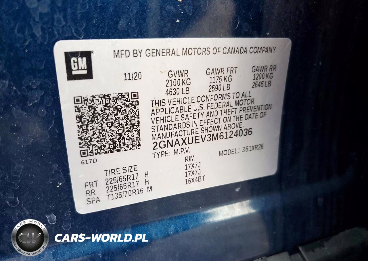 2021 Chevrolet Equinox Lt VIN:2GNAXUEV3M6124036 - 13