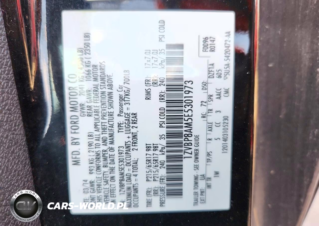 2014 Ford Mustang VIN:1ZVBP8AM5E5301973 - 12